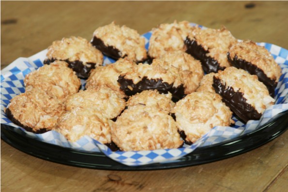 Chocolate Dipped Macaroons